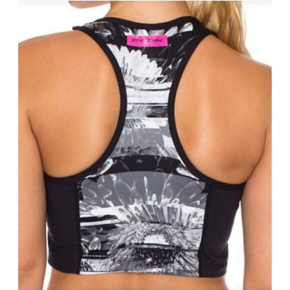 Betsey Johnson Performance Sports Bra Yoga Workout Racerback Top Size S - Picture 2 of 13